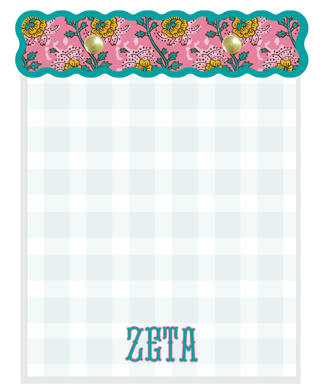 Block Print Sorority Notepads