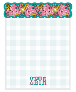 Block Print Sorority Notepads