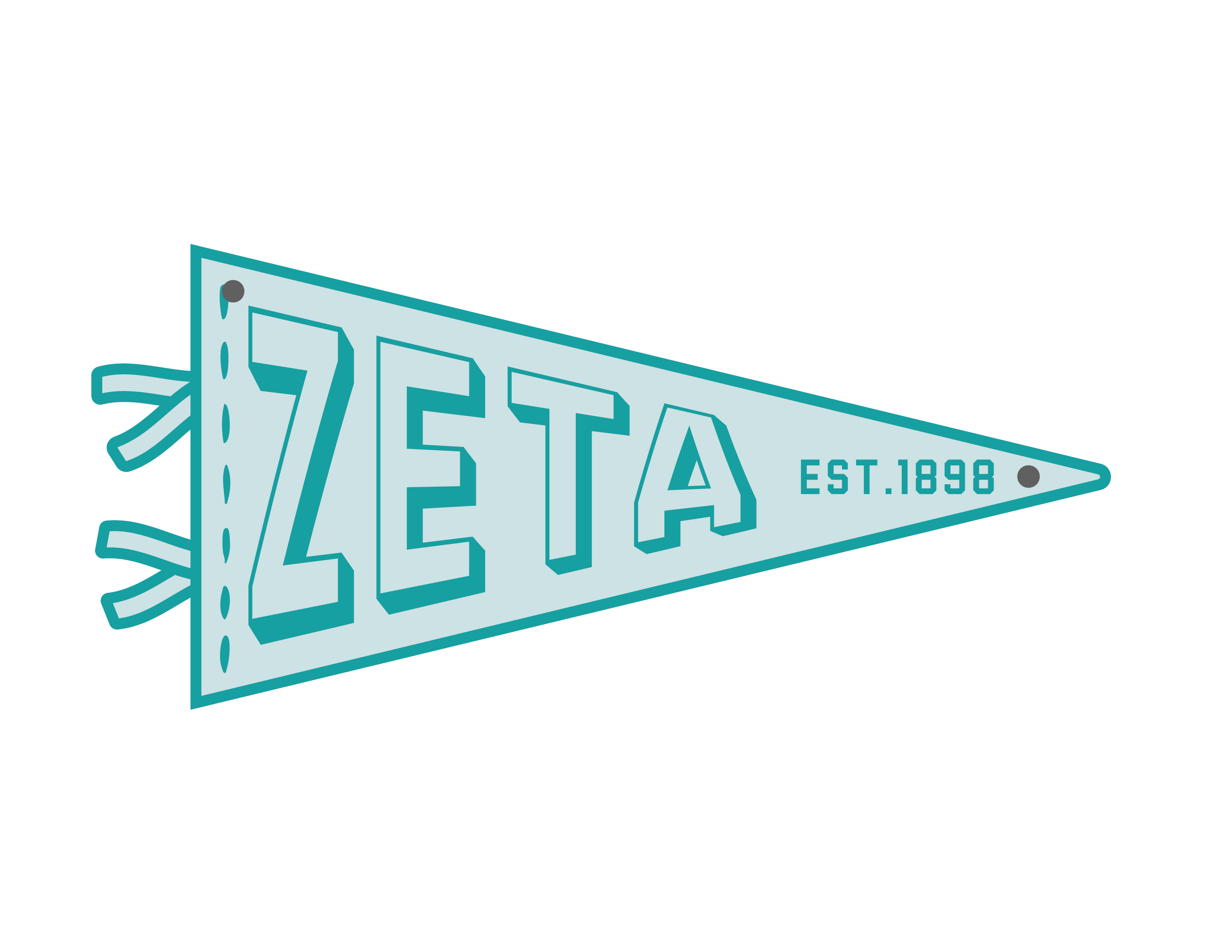 Sorority Acrylic Pennant Flag Door Hangers