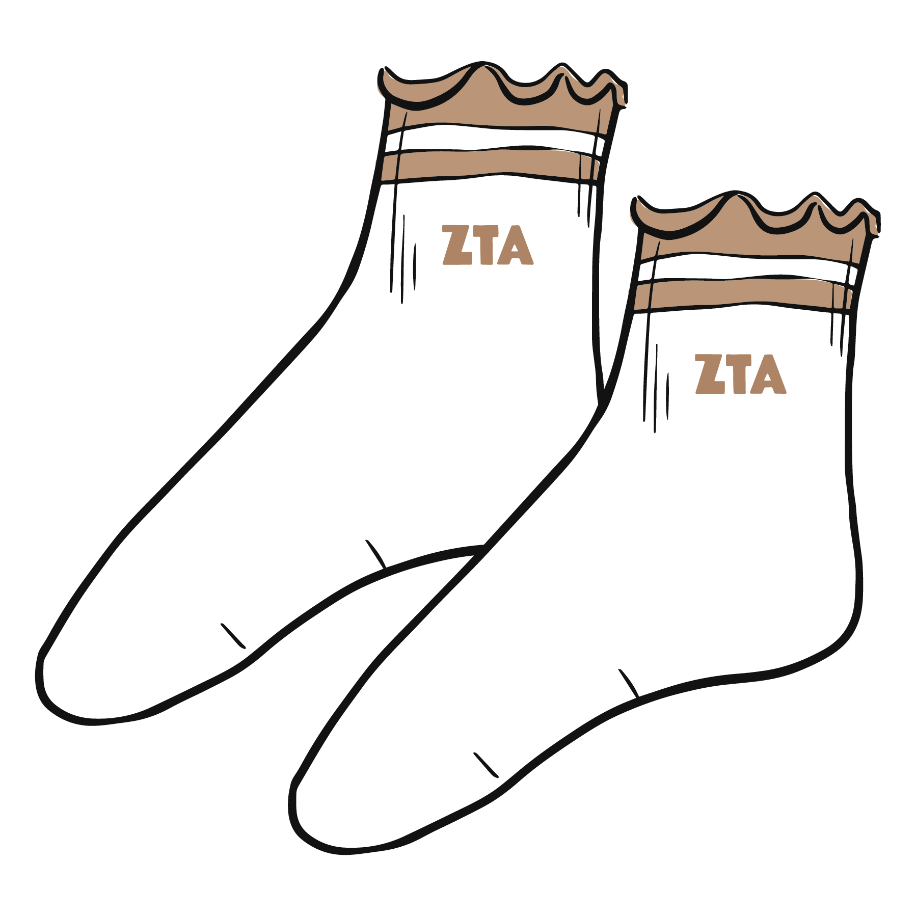WS - Sorority Lettuce Edge Socks