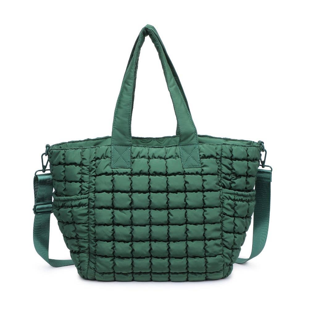 Dreamer - Quilted Nylon Tote: Cream