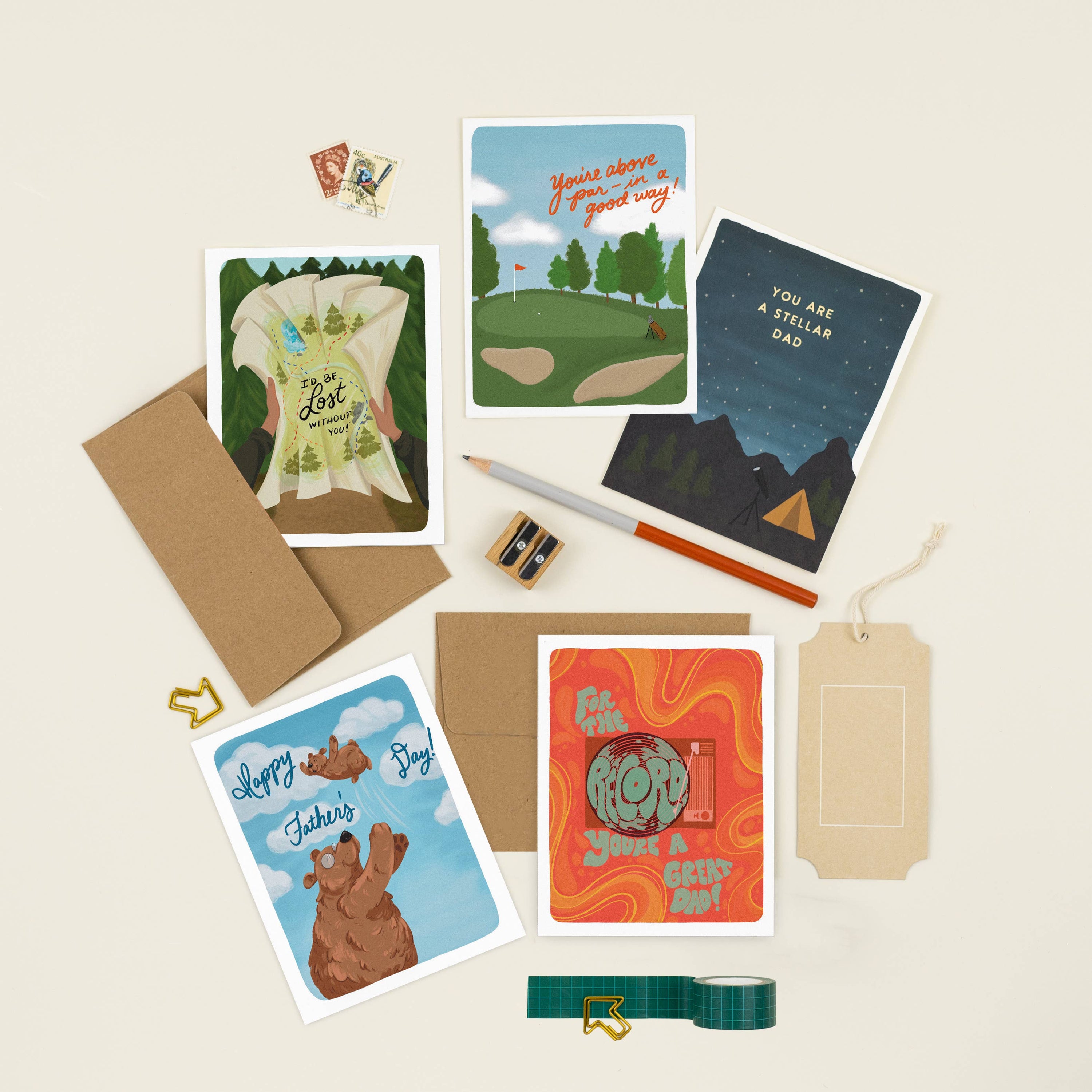 Above Par Dad Card | Father's Day Golf Card