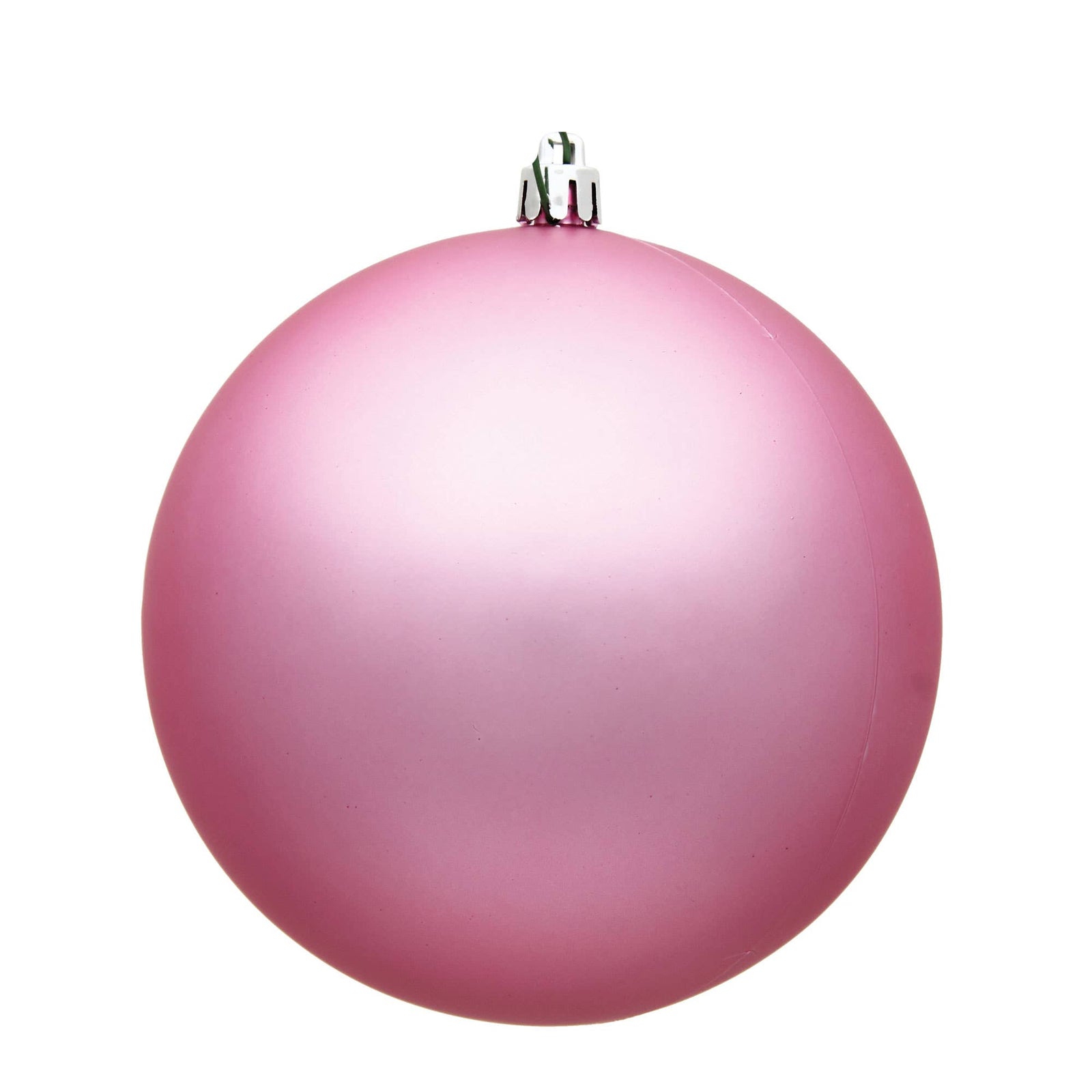 Vickerman 4" Pink Matte Ball Ornament: Pink / Plastic / 4"