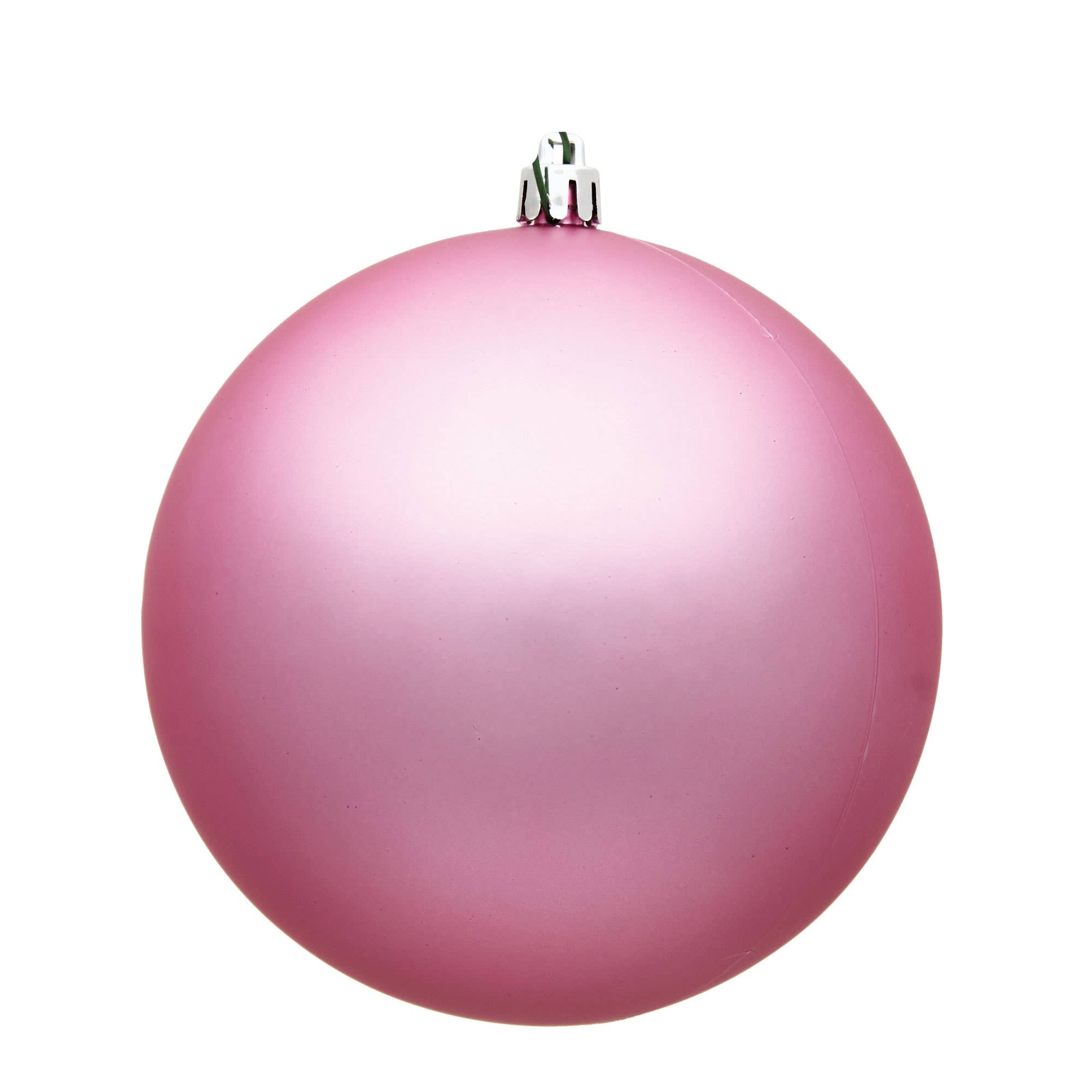 Vickerman 8" Pink Matte Ball Ornament: Pink / Plastic / 8"
