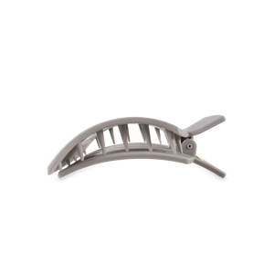 Square Flat Hair Clip | Med. | Silver Flames