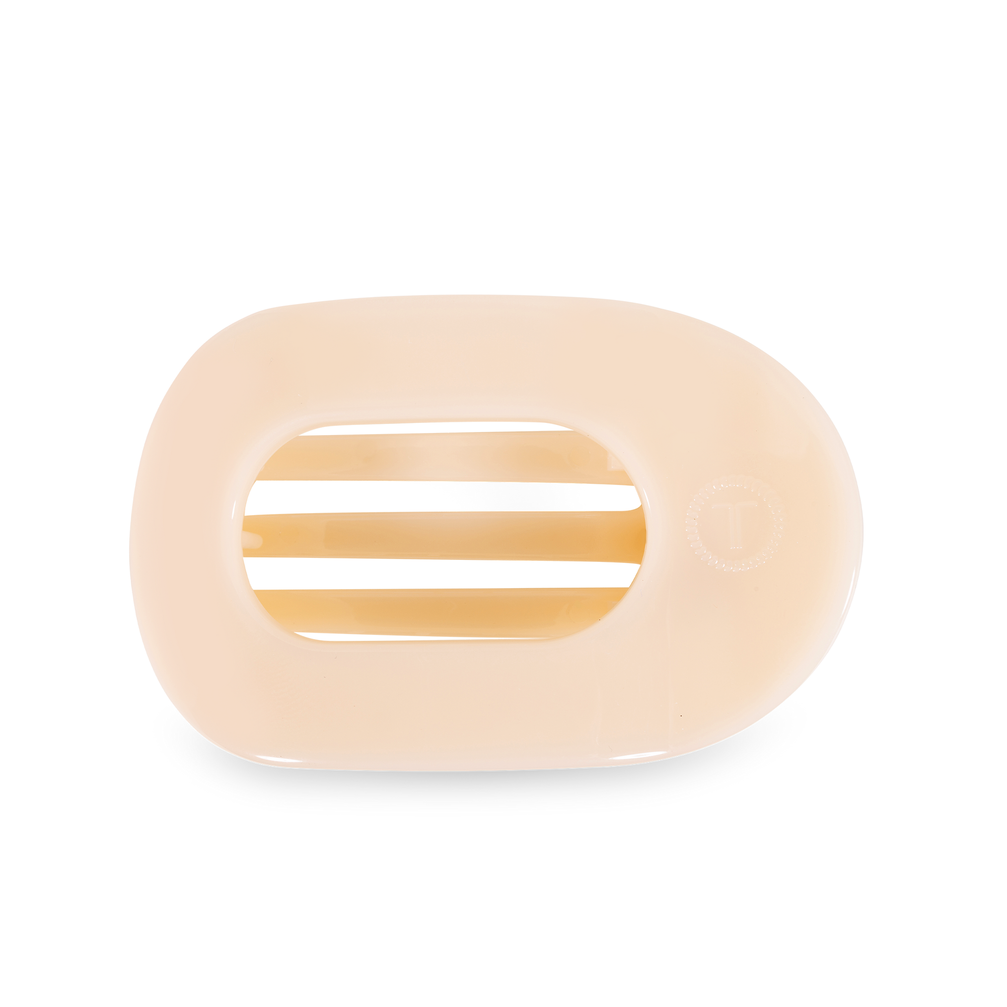 Round Flat Hair Clip | Large | Almond Beige