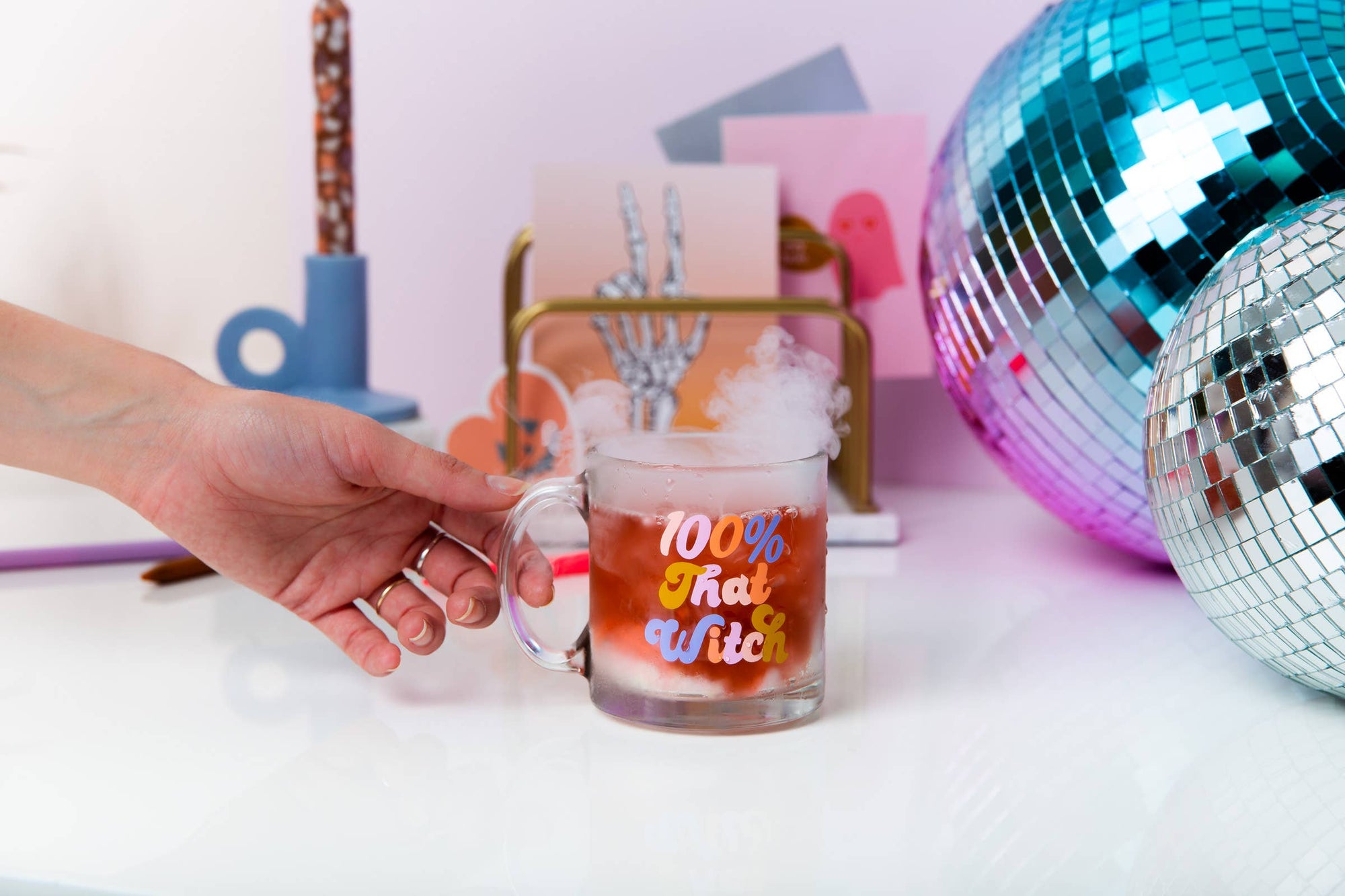 Halloween Glass Mug: 100% That Witch