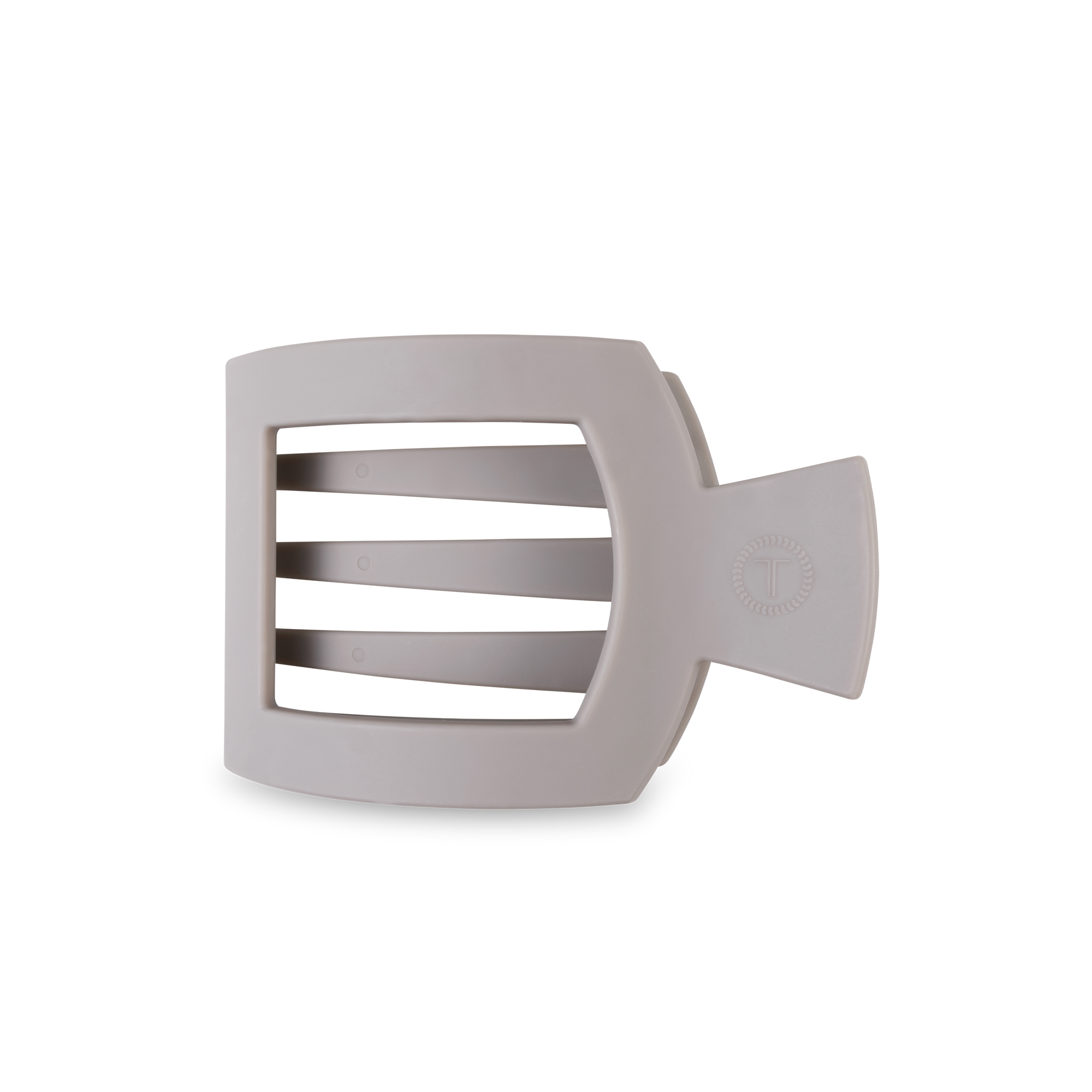 Square Flat Hair Clip | Med. | Silver Flames