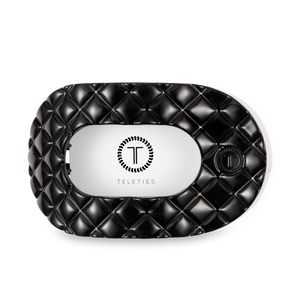 Flat Round Hair Clip | Large | Jet Black Quilted