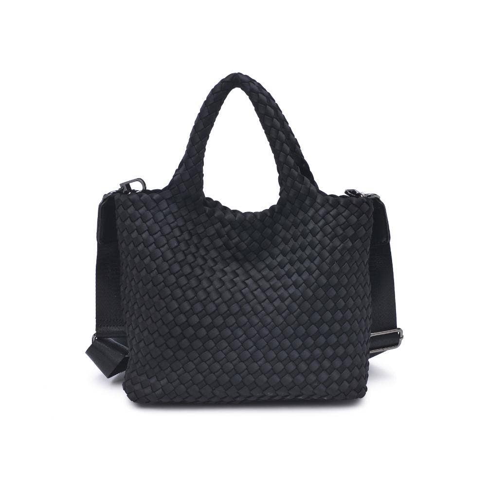 Sky's The Limit - Small Woven Neoprene Crossbody: Nude