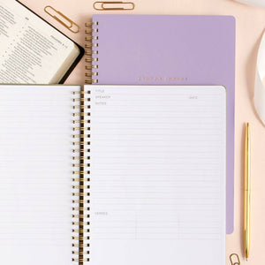 Lilac Church Notes Bible Reference Notebook with Maps