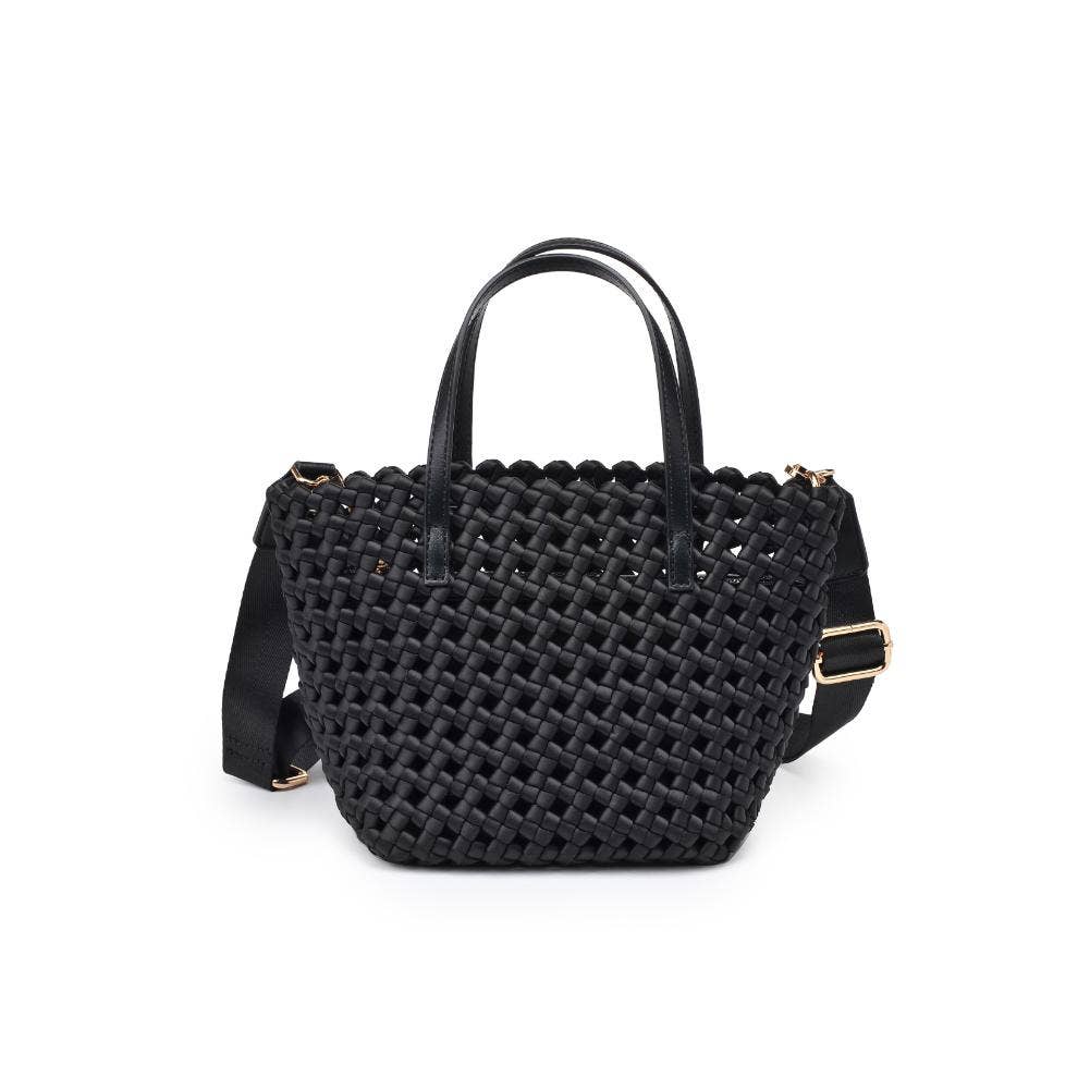 Serenity - Hand Woven Knot Crossbody: Black