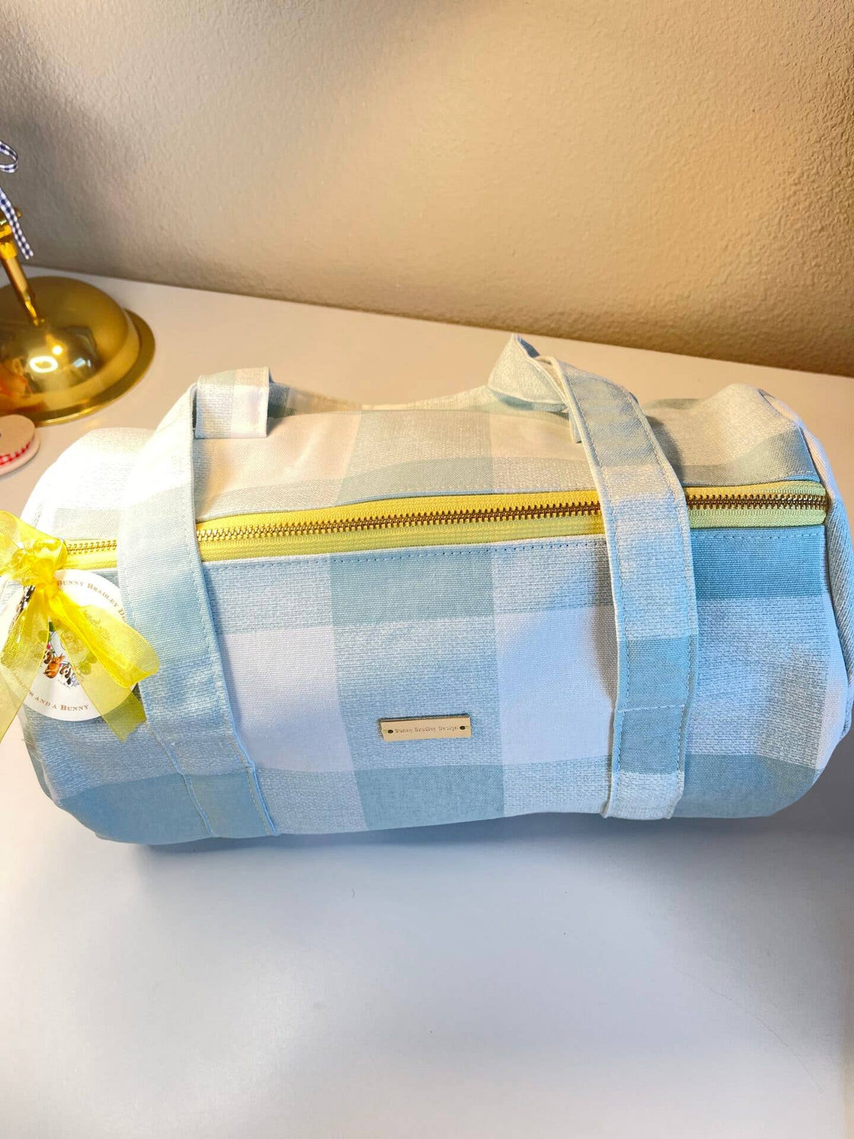 Birdie Barrel Bag - Blue Sky's Gingham