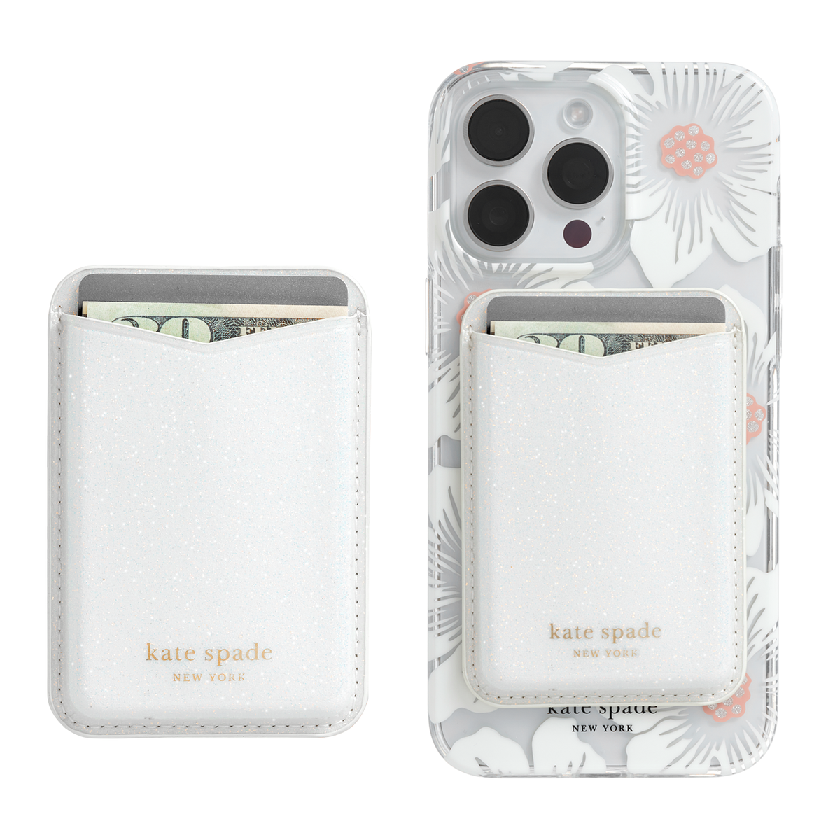 Kate spade new york Wallet MagSafe White Glitter: White Glitter