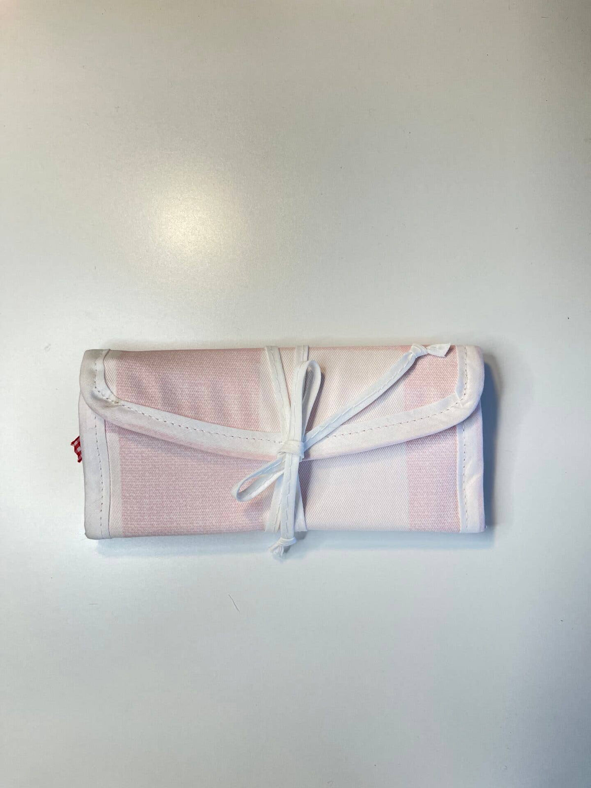 The Jules Jewelry Roll - Pretty in Pink Gingham: Blue Garden