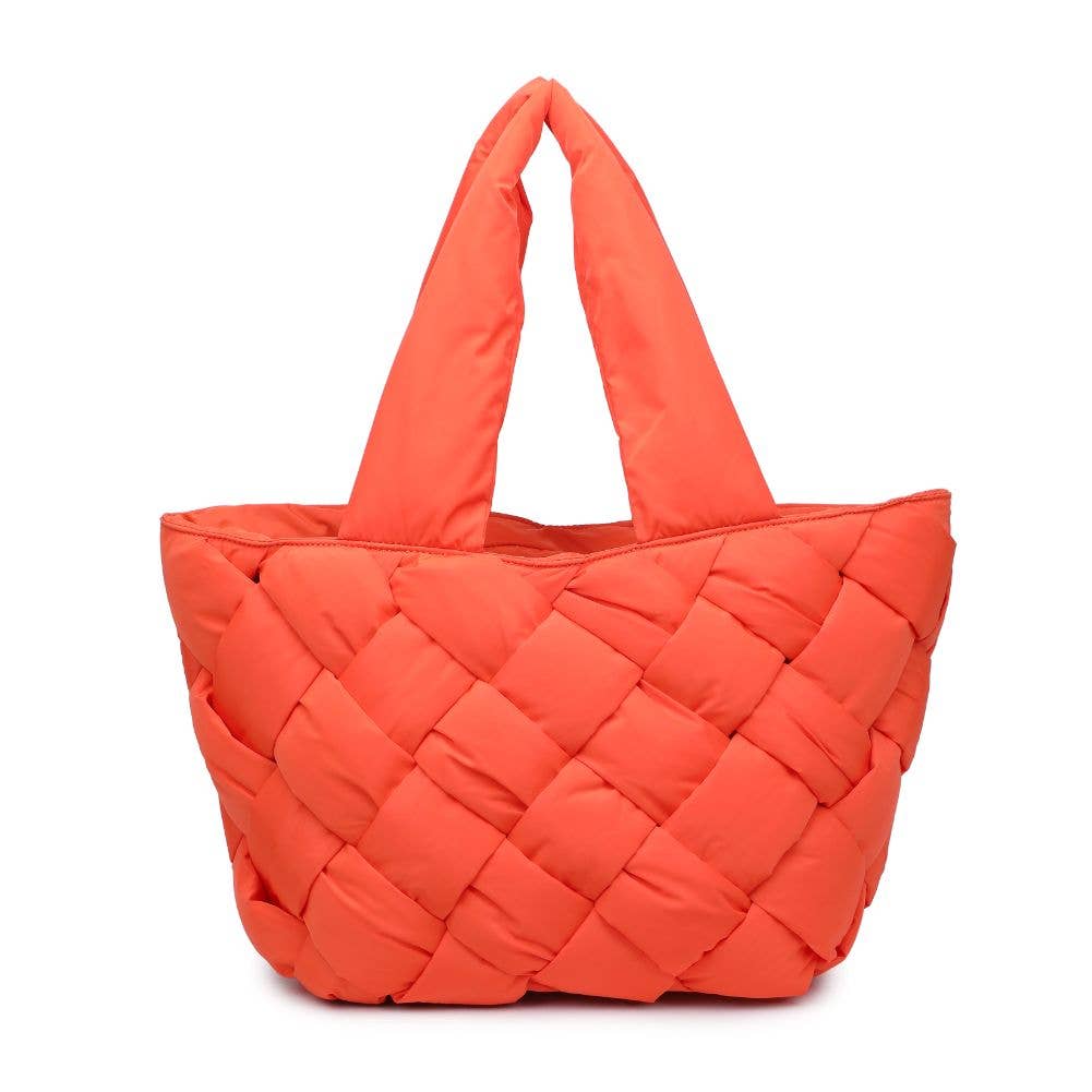 Intuition East West Woven Nylon Tote: Nude
