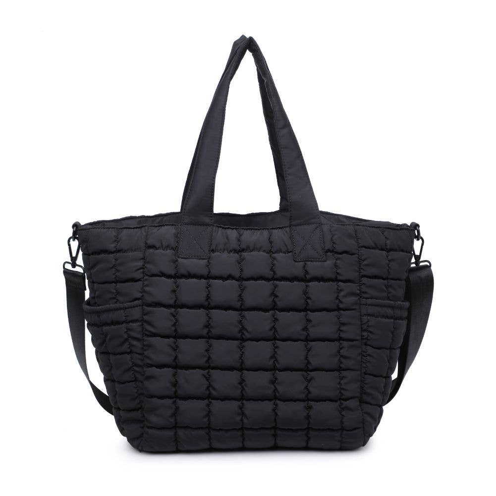 Dreamer - Quilted Nylon Tote: Cream