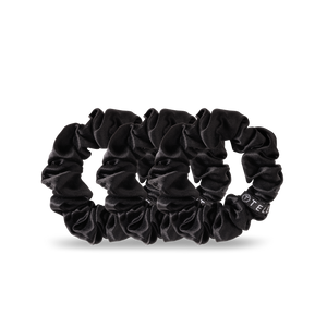 Silk Hair Scrunchie | Small | Jet Black