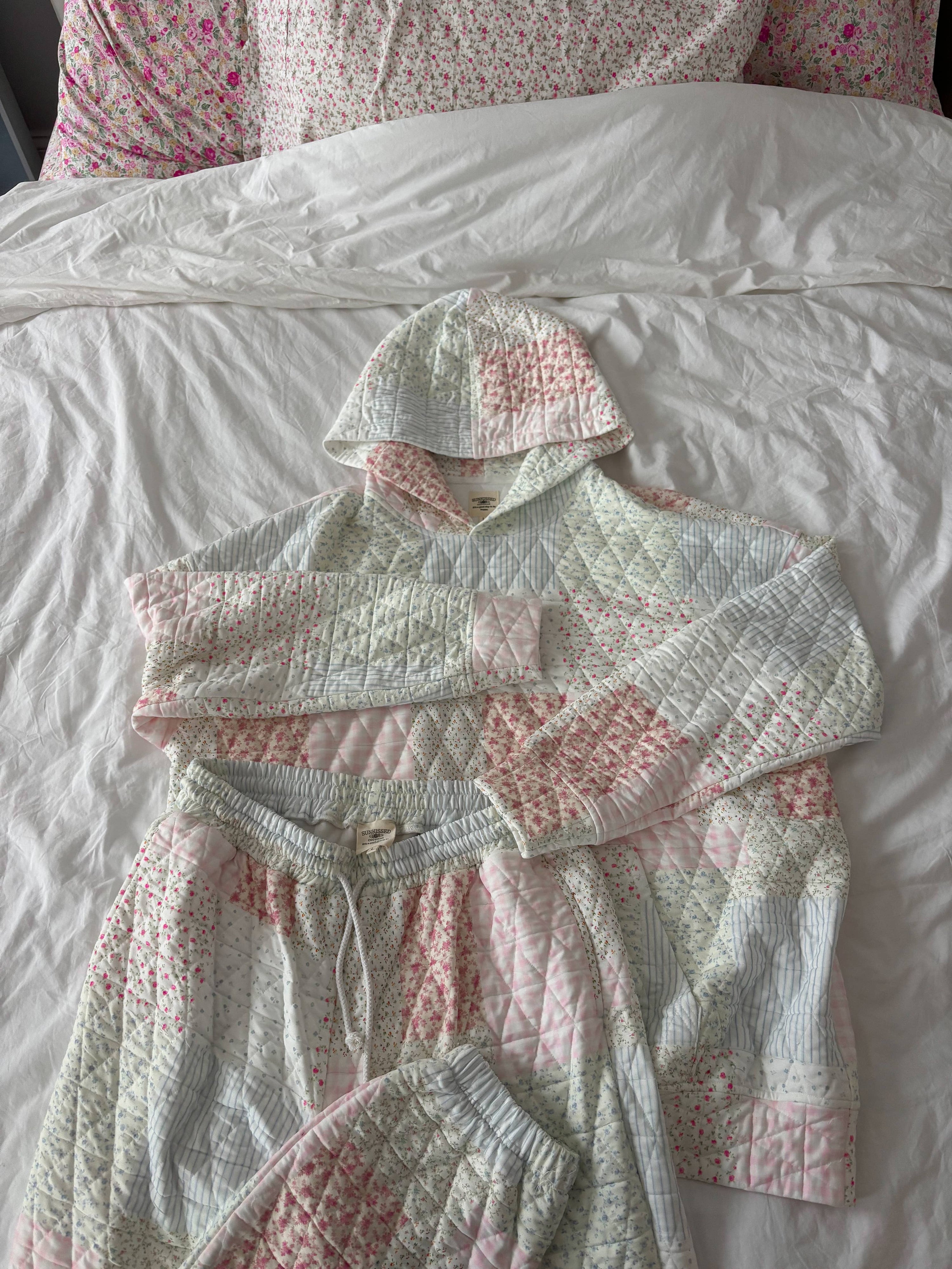 Quilted Pastel Joggers: Pastel