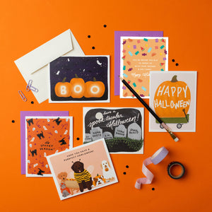 Purrfect Howloween | Dogs & Cats Animal Halloween Fall Card