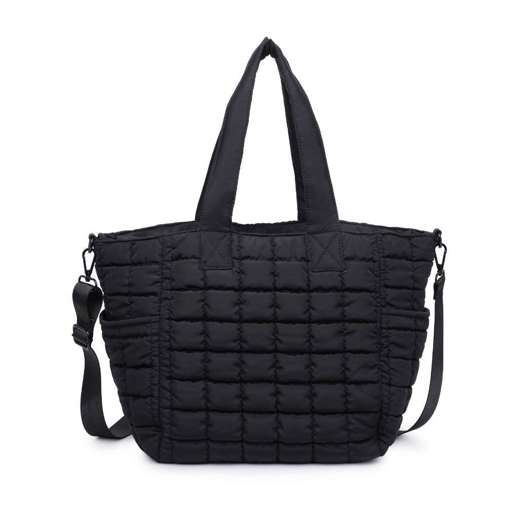 Dreamer - Quilted Nylon Tote: Cream