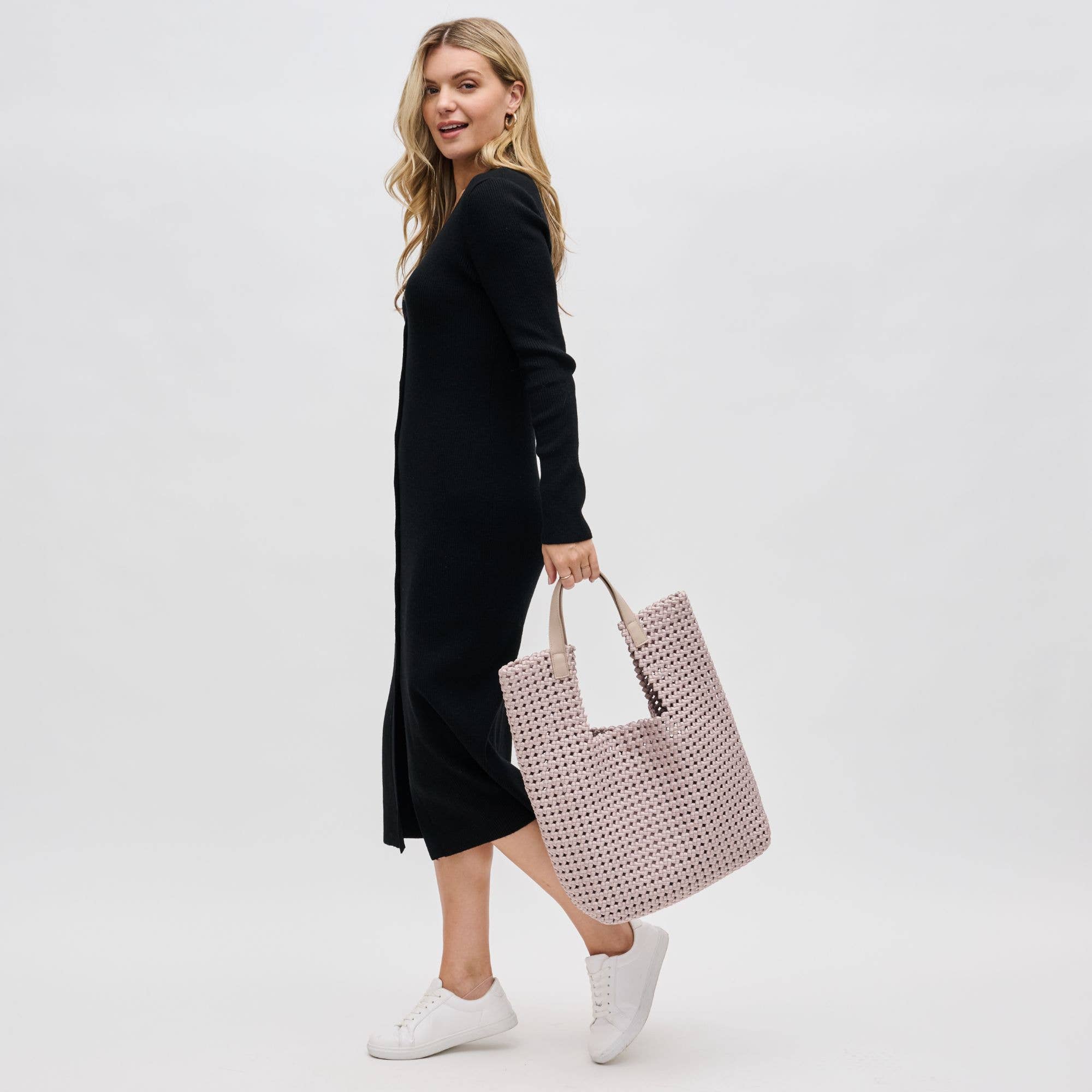 Zenith Zen - Hand Woven Knot Tote: Nude