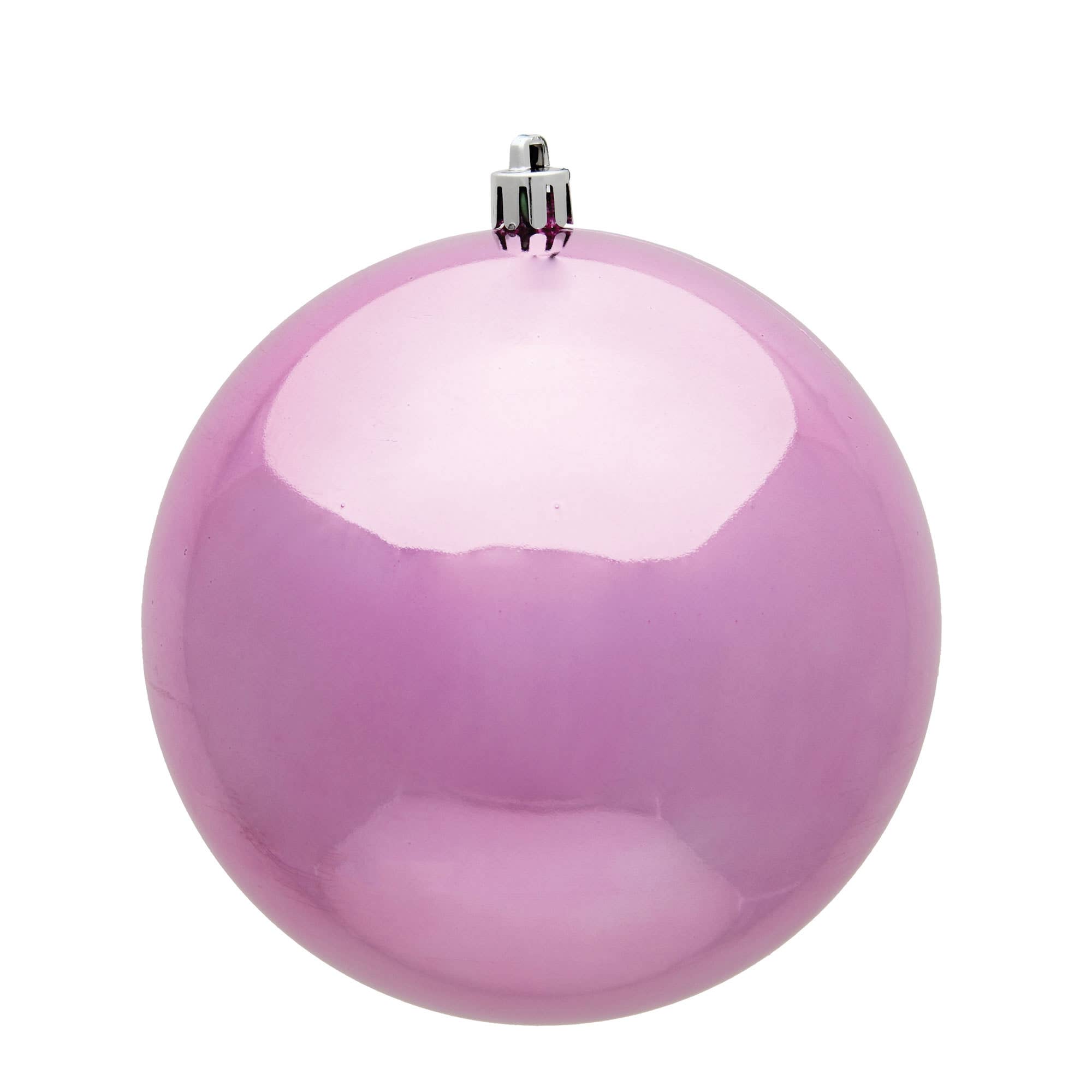 Vickerman 8" Pink Shiny Ball Ornament: Pink / Plastic / 8"
