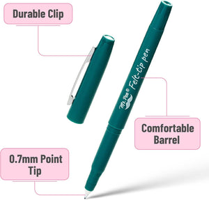 Felt Tip Pens, 30 Pack, 0.7mm Fine Tip, Fast Dry, No Smear