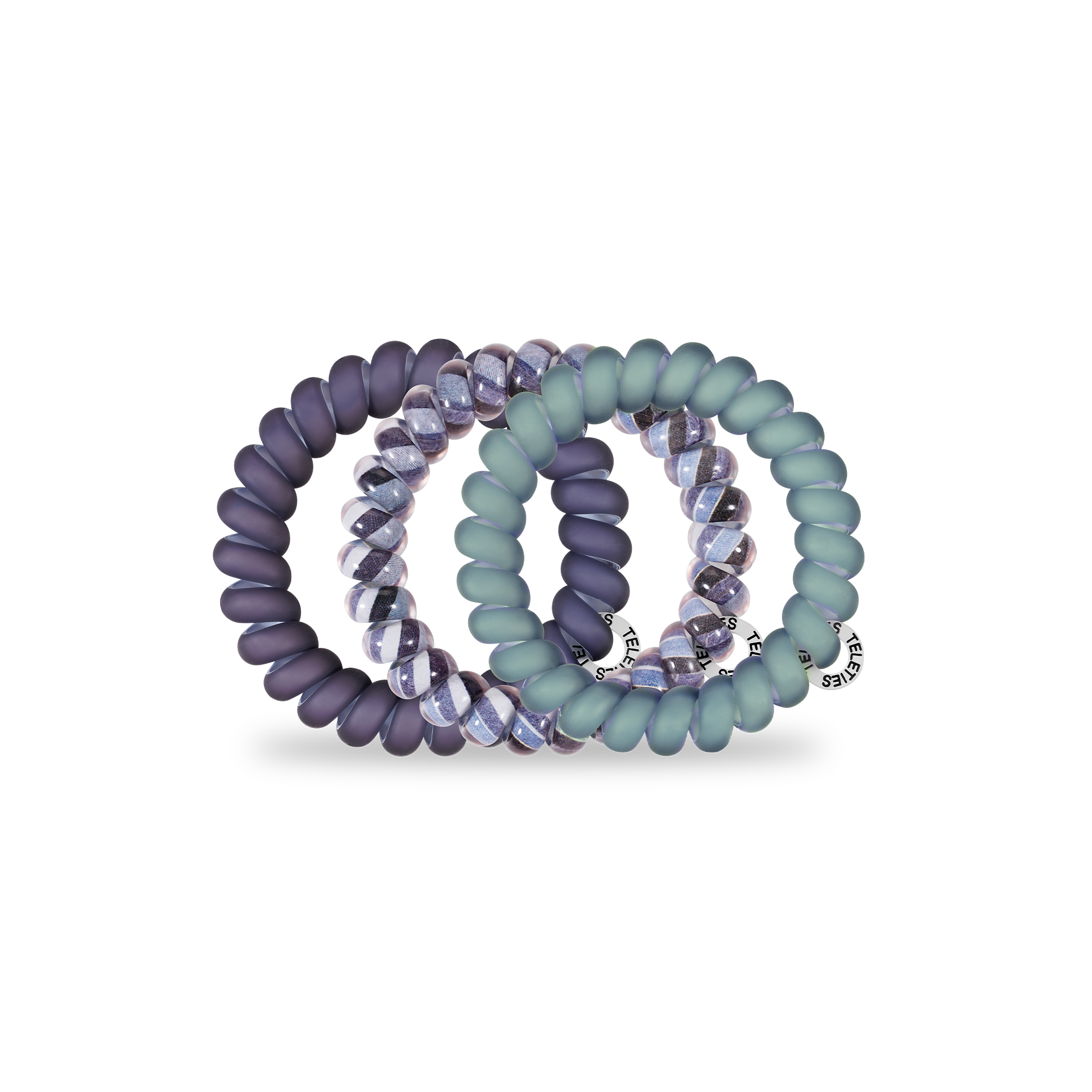 Spiral Hair Coils | Large | Midnight Rain Hair Ties
