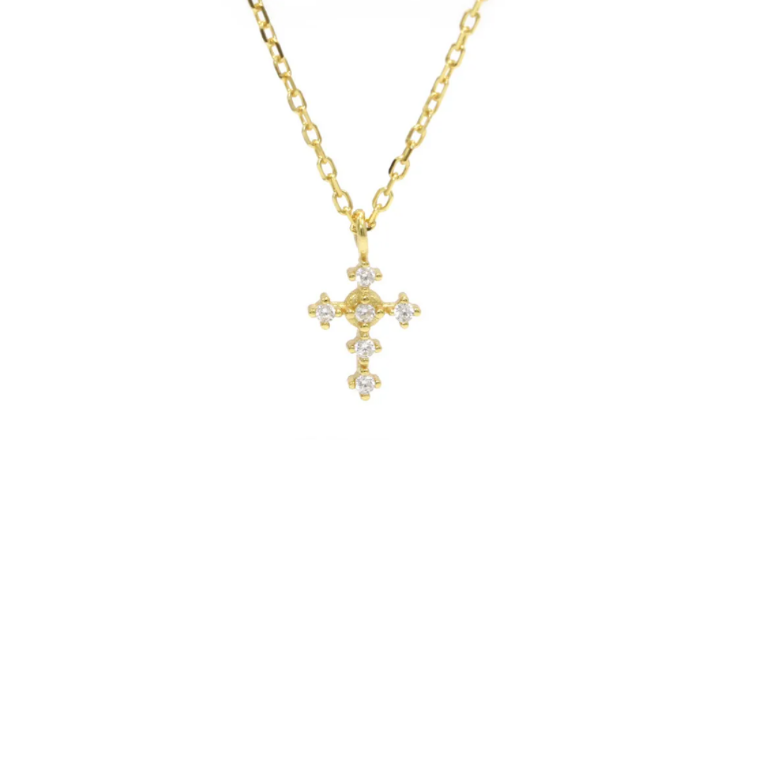 Haley's Cross Gold 925 Sterling Silver Necklace: Packaged in Gift Box