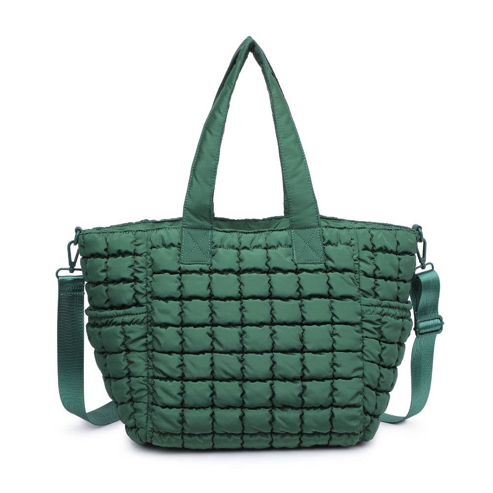 Dreamer - Quilted Nylon Tote: Cream