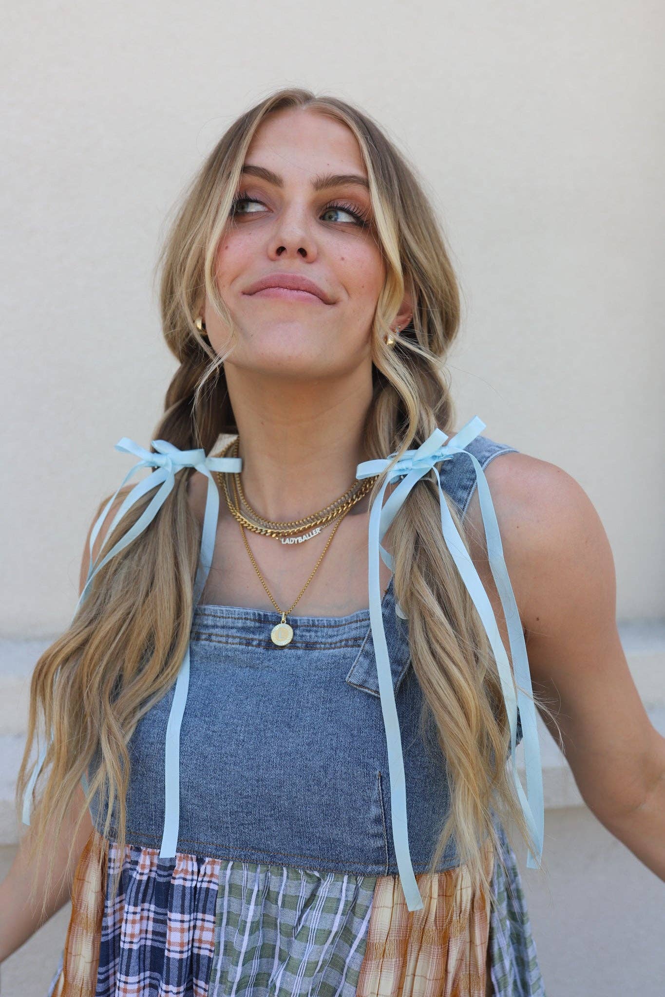 RIBBON BOW CLIP INS ( 3 COLORS ): BLUE