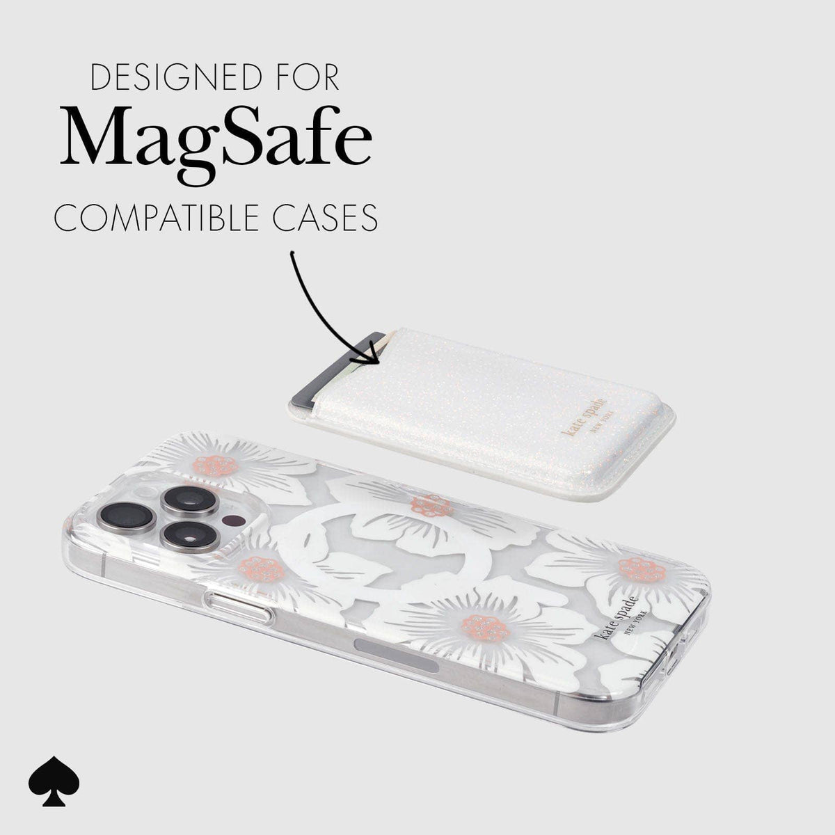 Kate spade new york Wallet MagSafe White Glitter: White Glitter