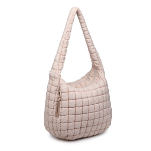 Revive - Quilted Puffer Nylon Hobo: Cream