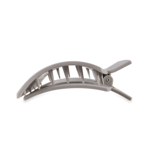 Square Flat Hair Clip | Large | Silver Flames