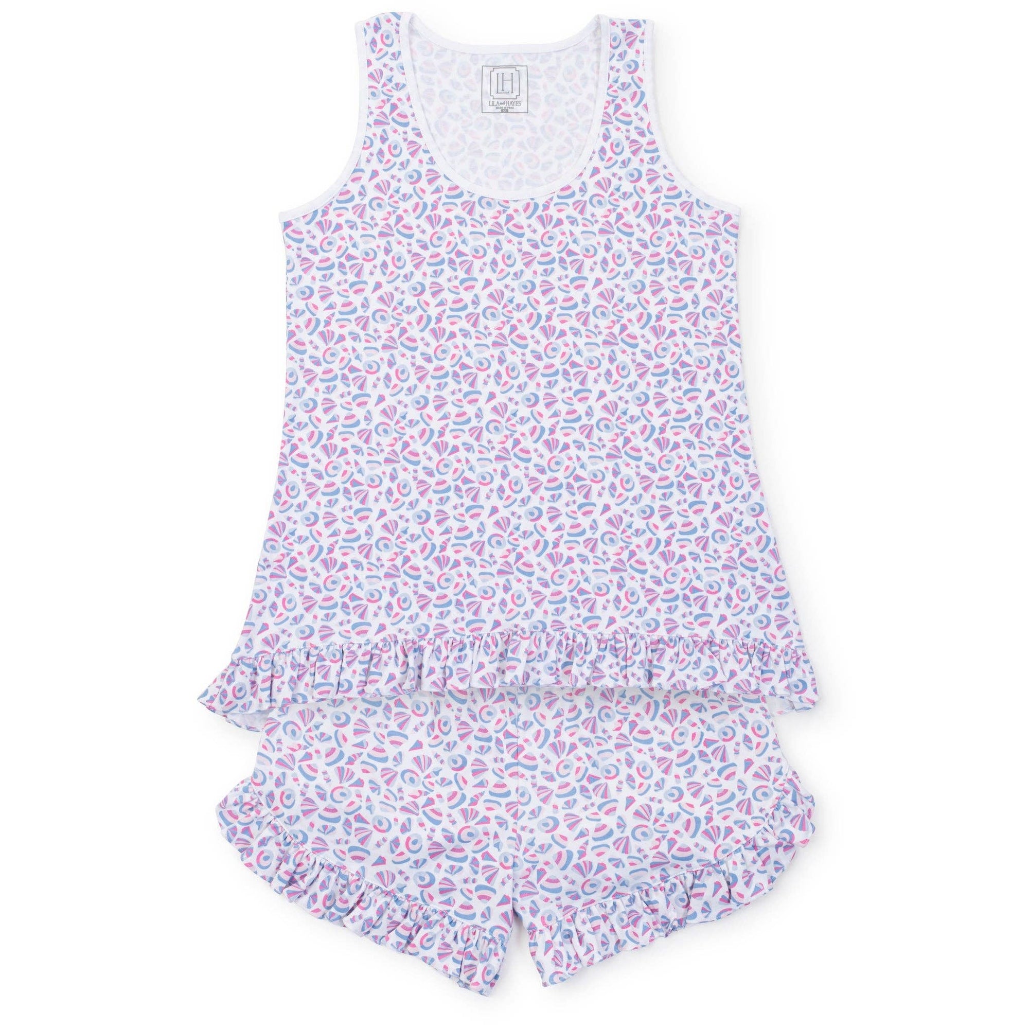 Mallory Women's Pajama Short Set - Seashells on the Seashore