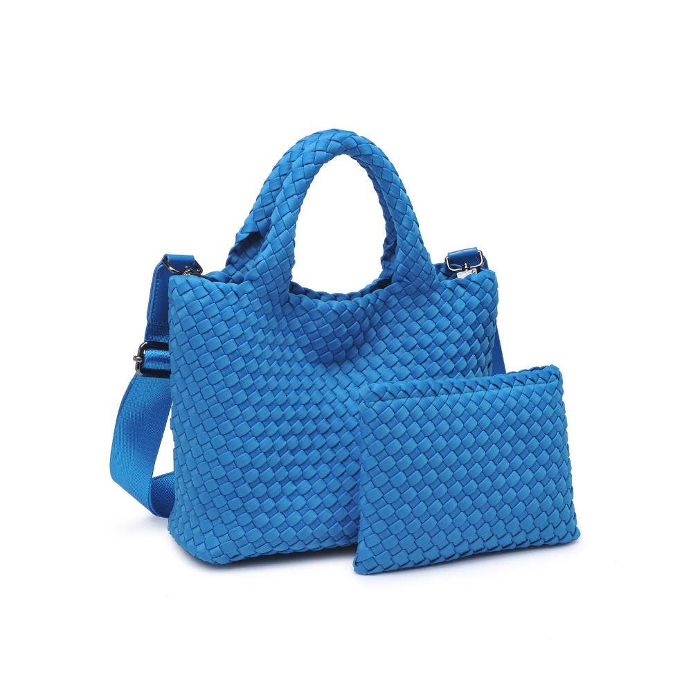 Sky's The Limit - Small Woven Neoprene Crossbody: Nude