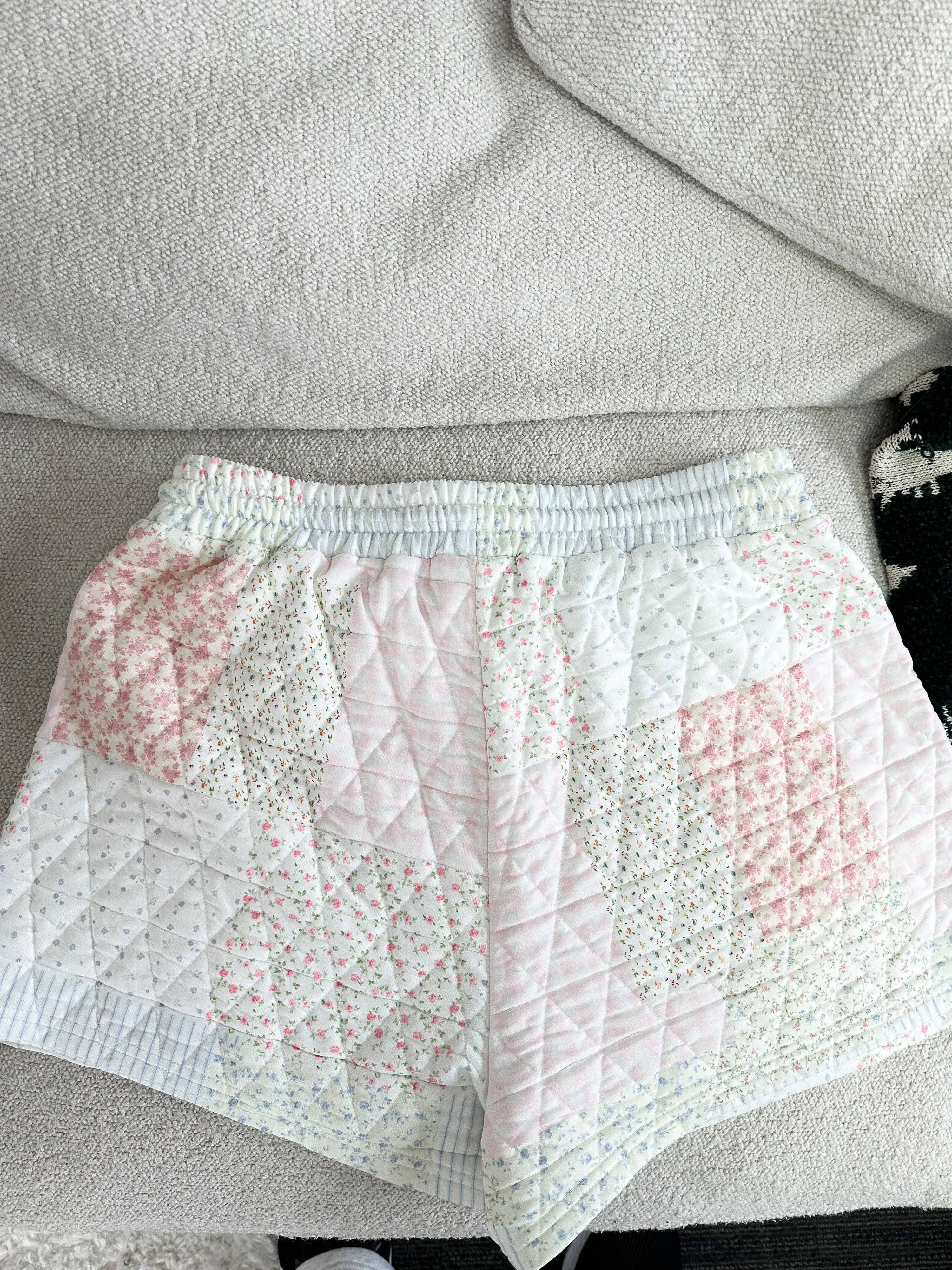 Quilted Pastel Shorts: Pastel