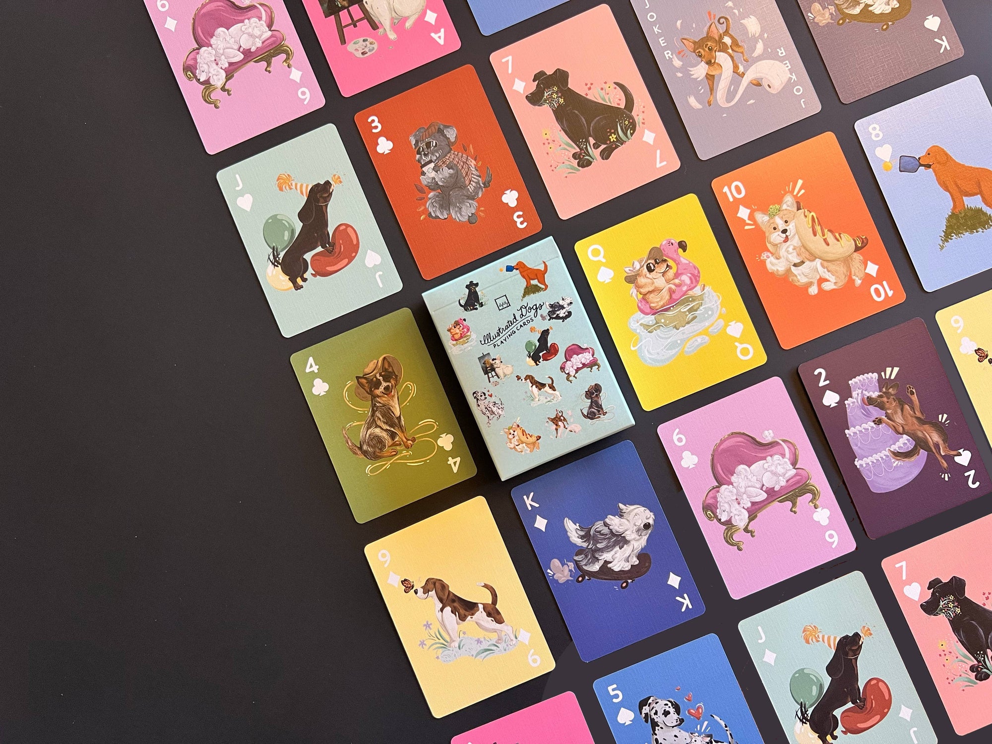 Illustrated Dogs Playing Cards