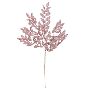 Vickerman 22" Mauve Glitt Honey Locust Spray: Mauve / PE / 22"