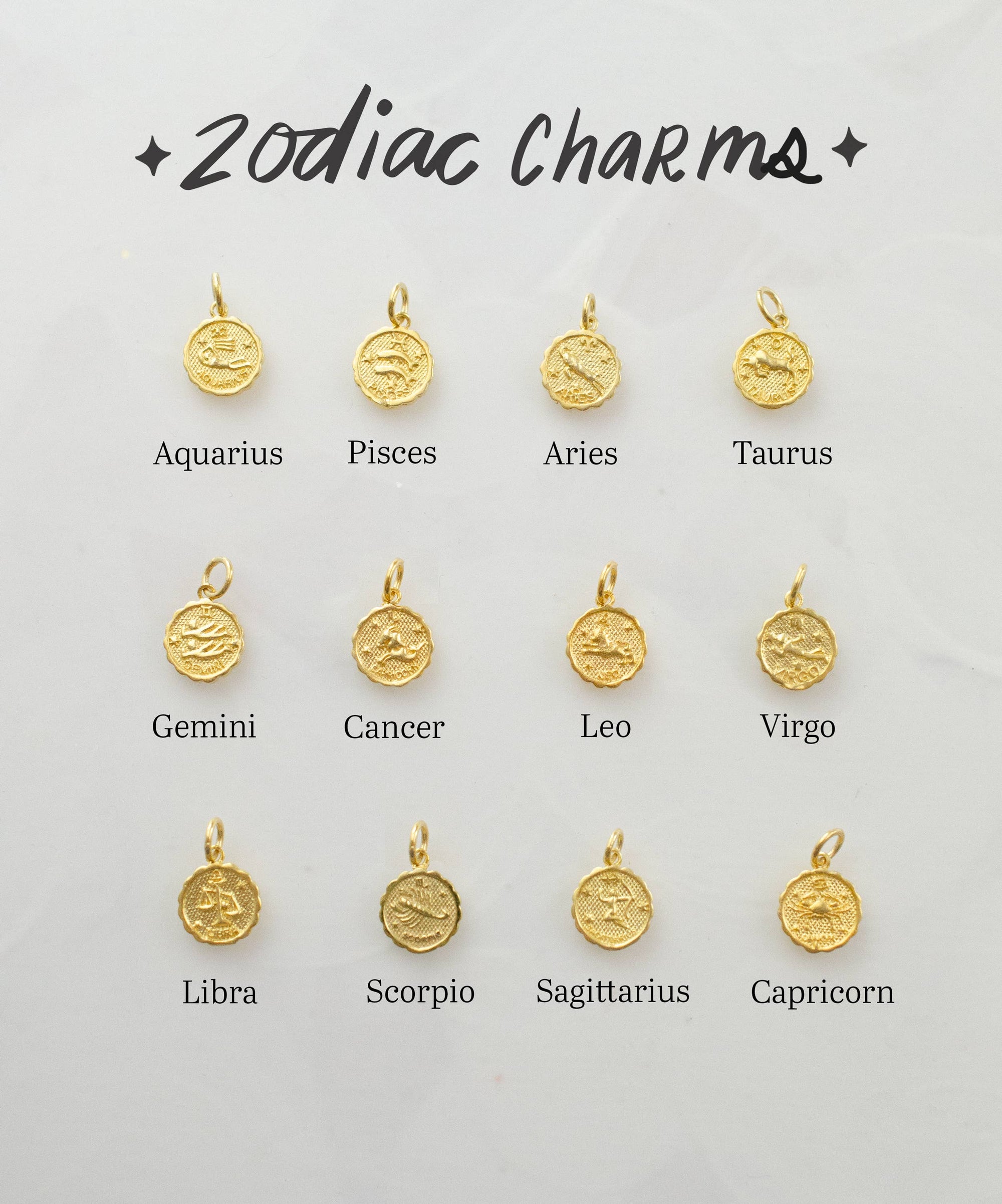 Zodiac Charm Necklace: Earth / Capricorn