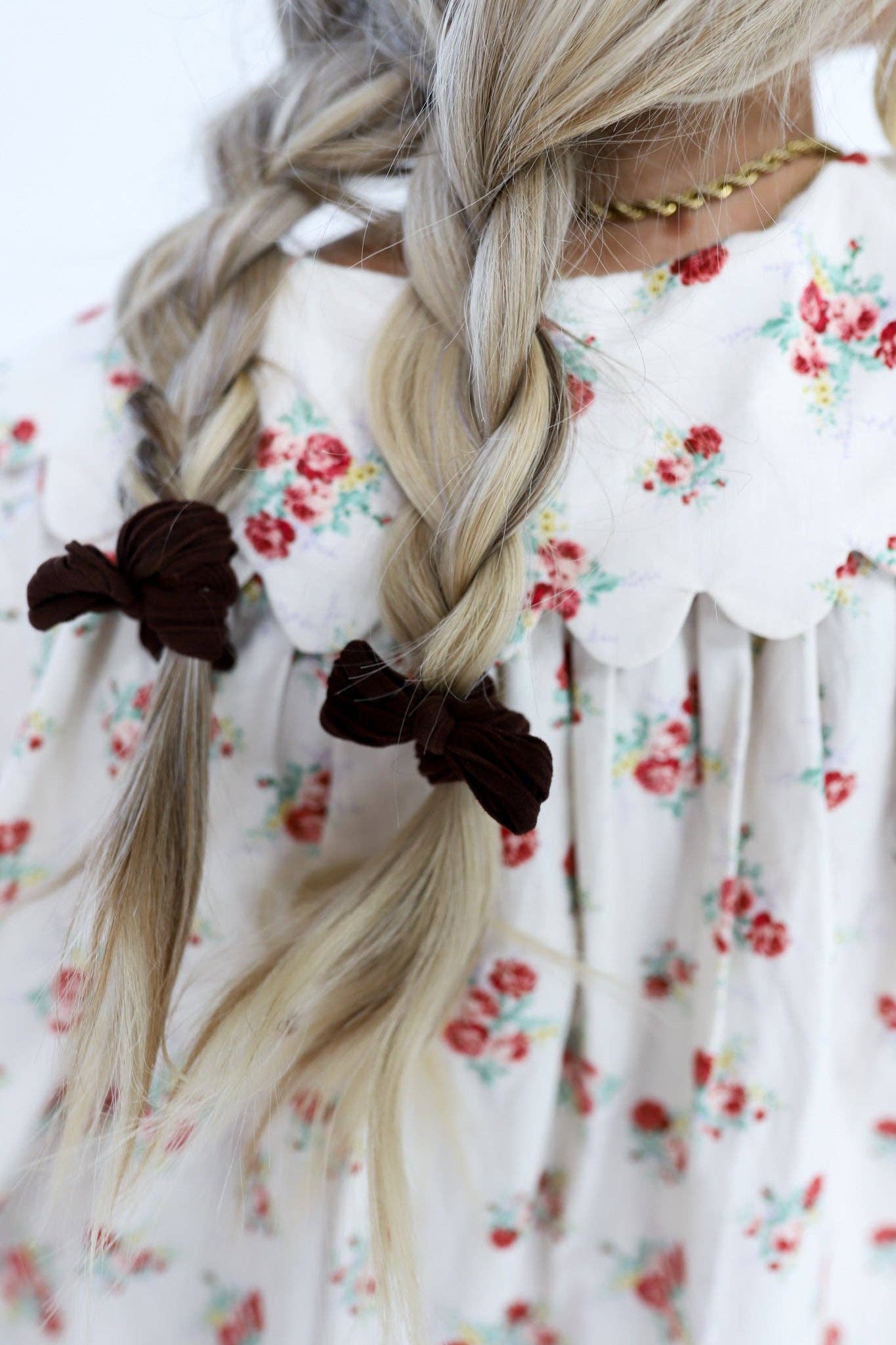 BOW SLICK BACK PONYTAILS (PACK OF 3): LIGHT PINK
