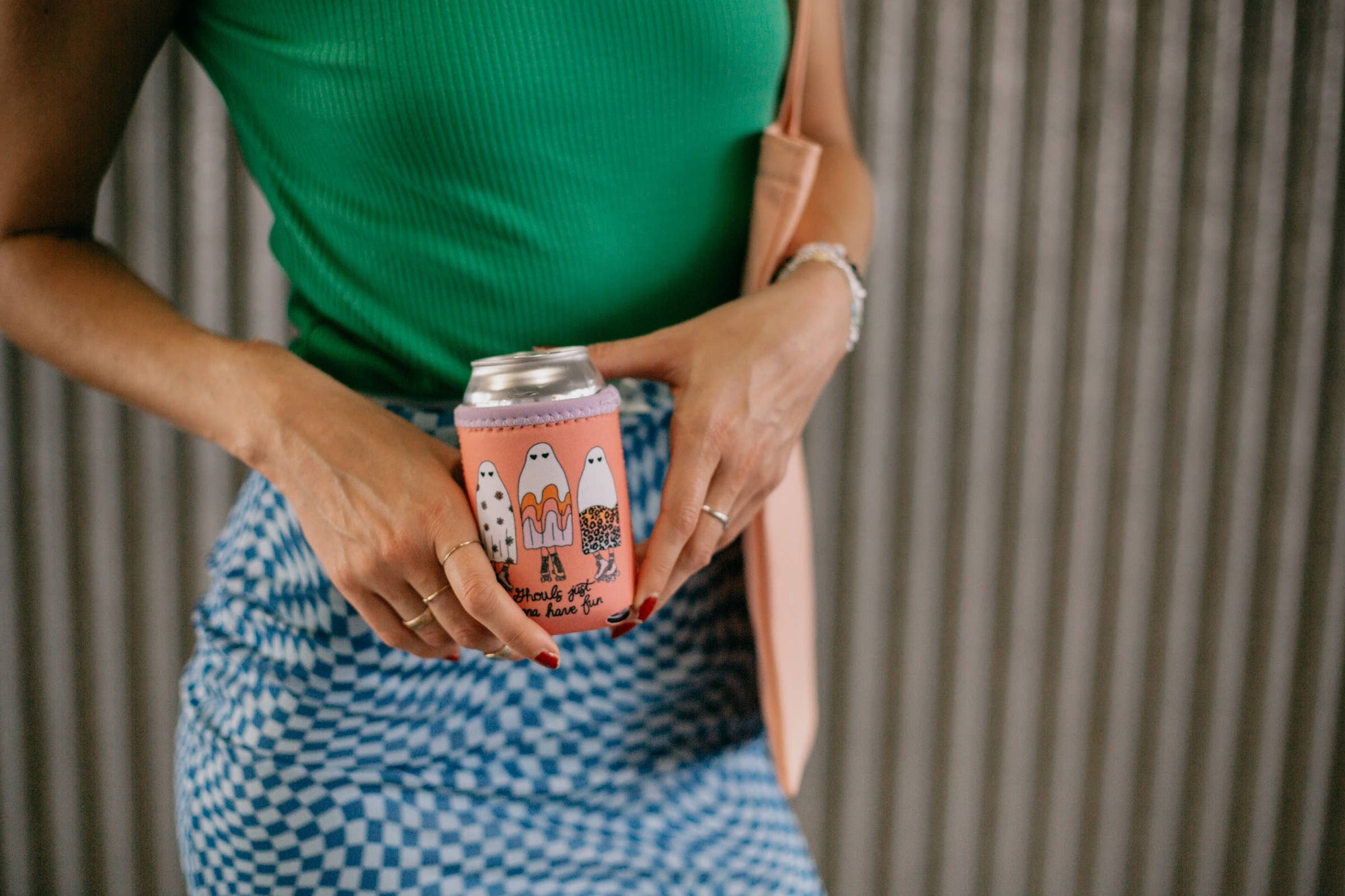 Halloween Reversible Can Cooler: Ghouls Just Wanna Have Fun