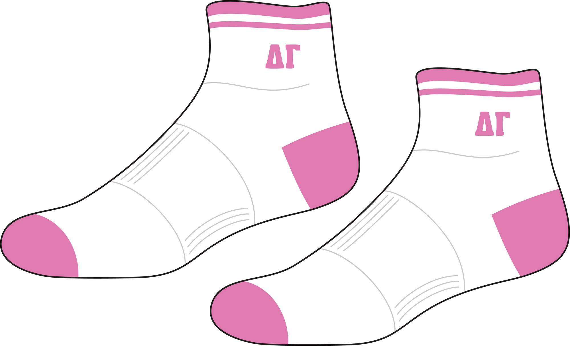 Sorority Quarter Socks