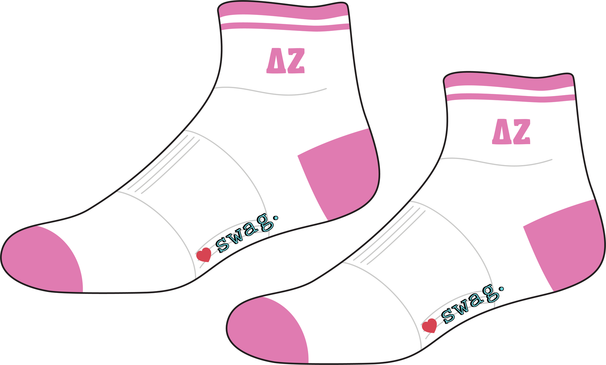 Sorority Quarter Socks