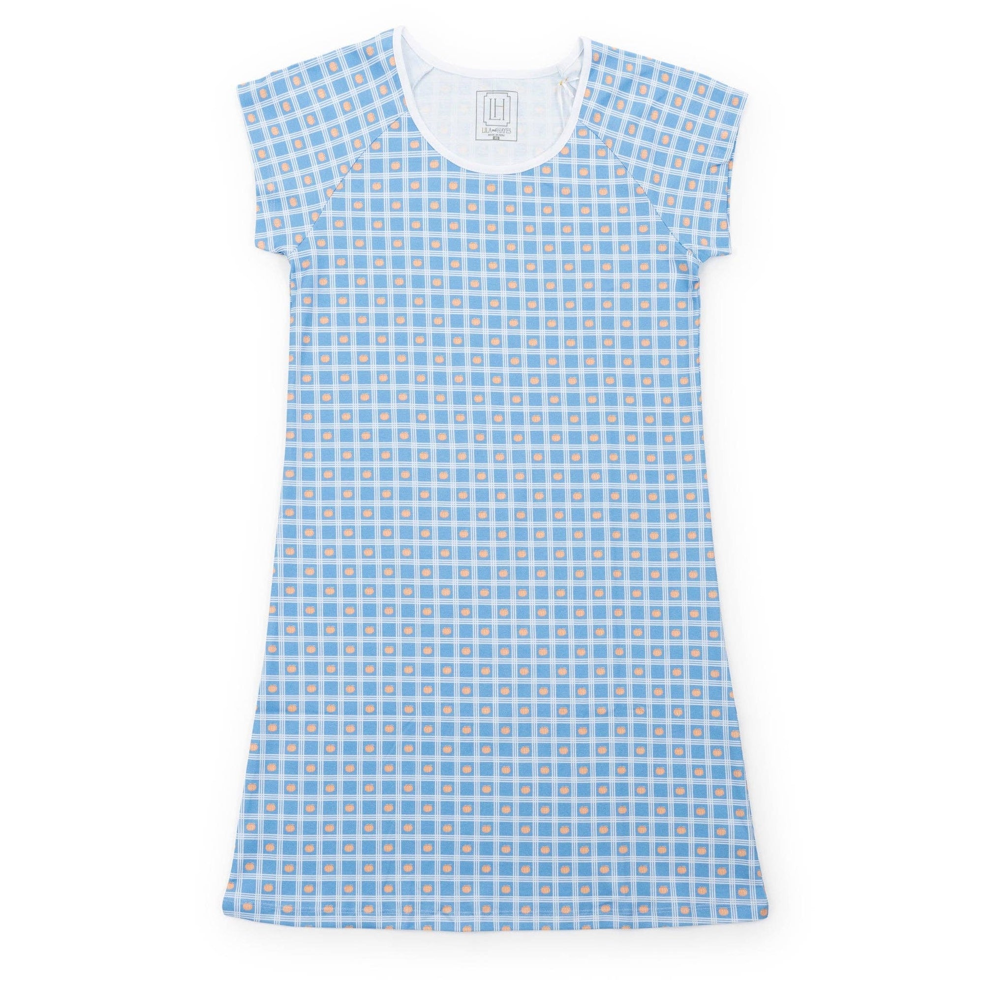 Wendy Women's Nightgown - Pumpkin Plaid: L