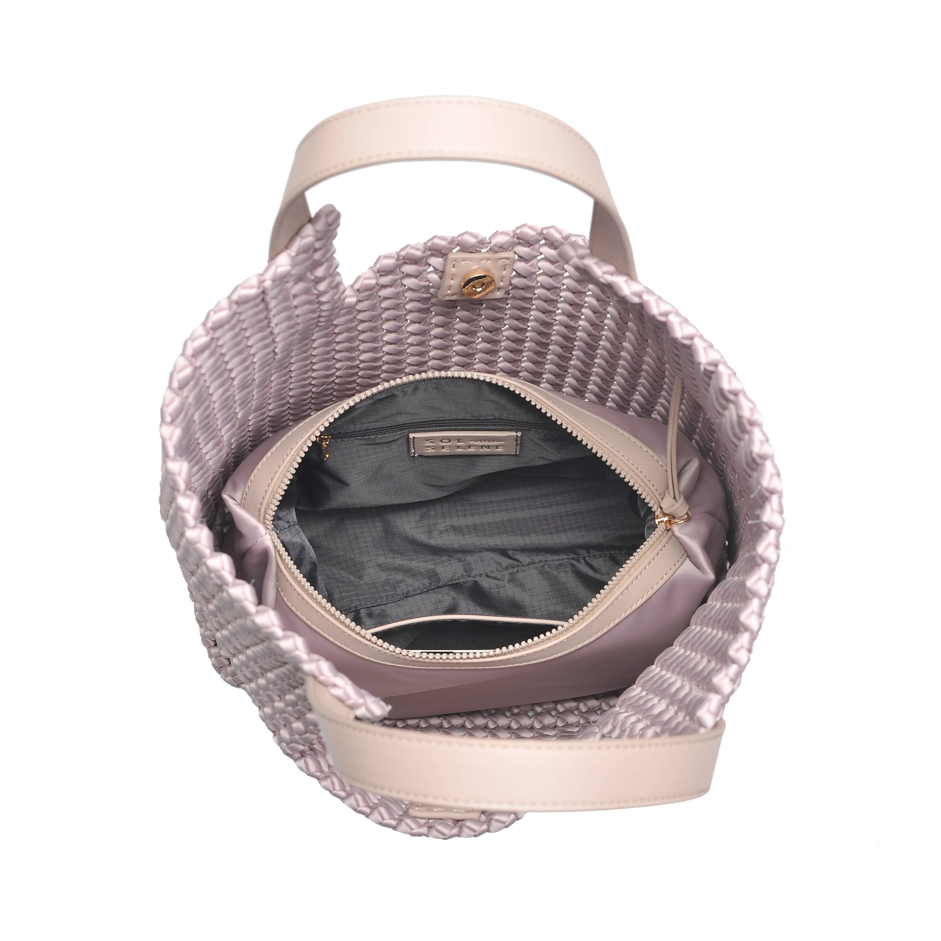 Zenith Zen - Hand Woven Knot Tote: Nude