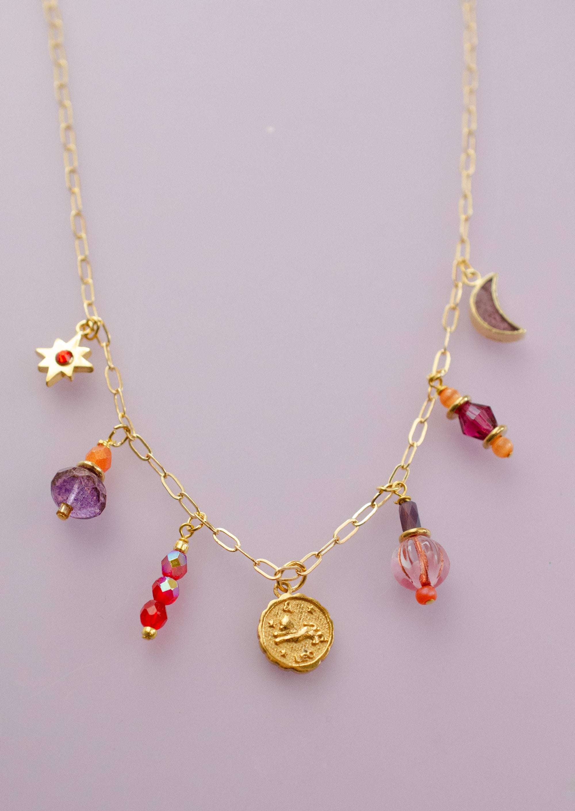 Zodiac Fire Sign Necklace: Leo