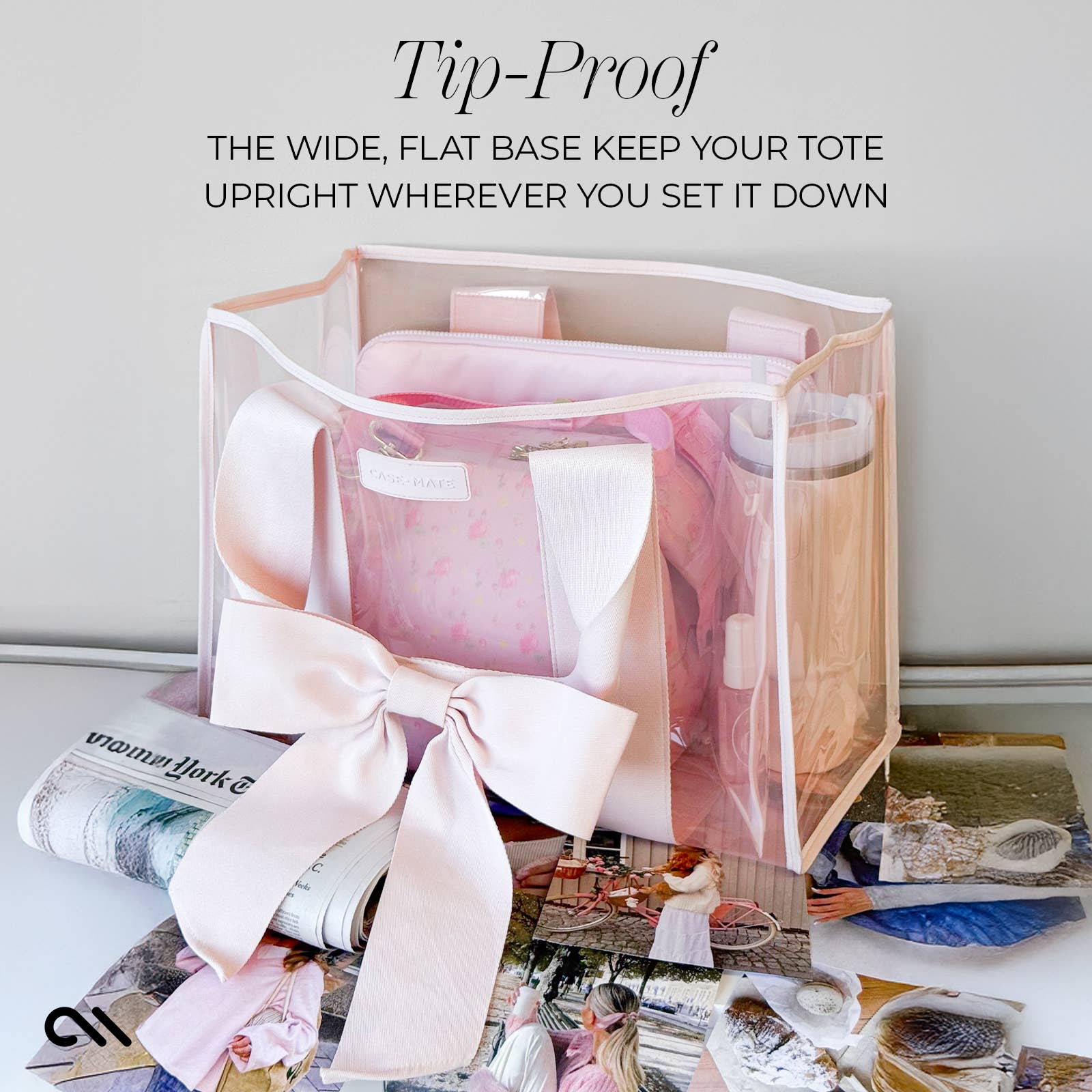 Case-Mate Ballet Pink Bow Jelly Tote Bag