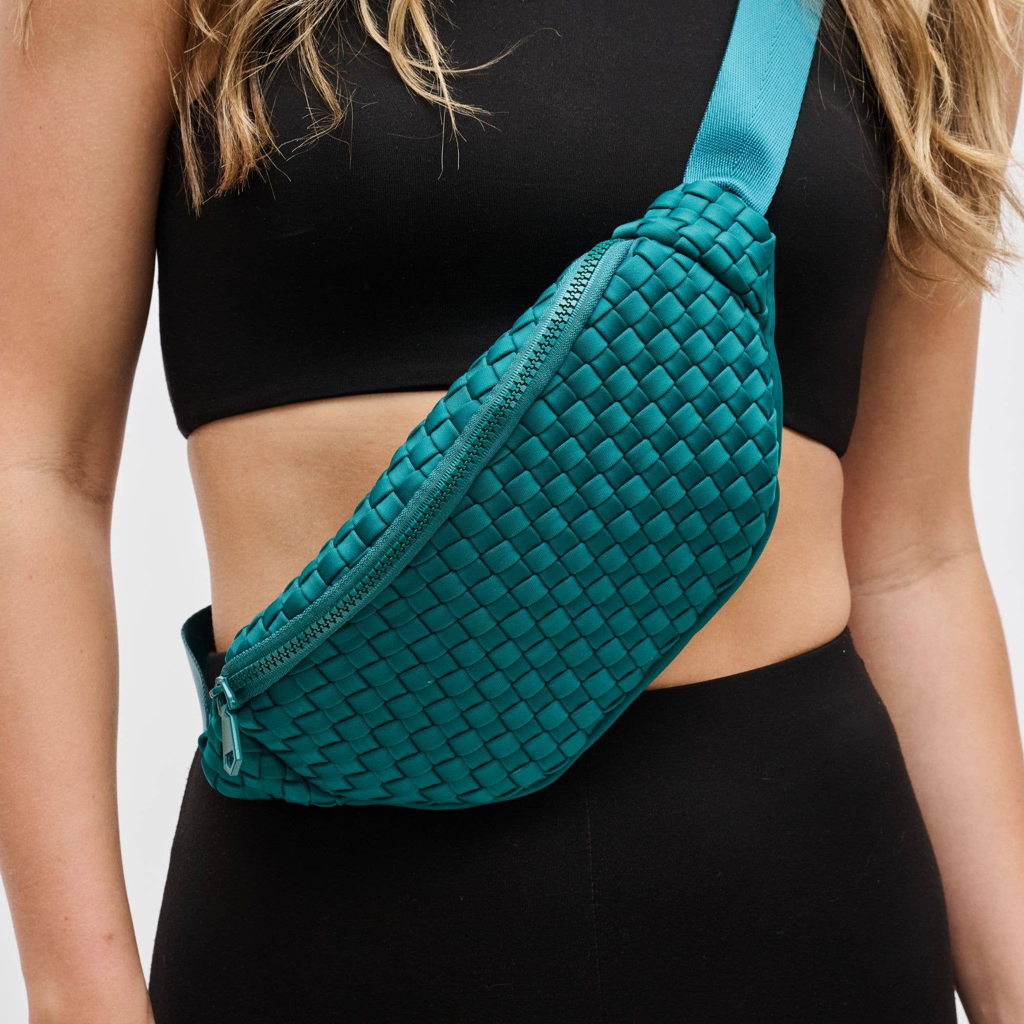 Aim High  Woven Neoprene Belt Bag: Neon Yellow
